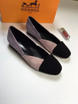 HERMES Shallow mouth flat shoes Women--009